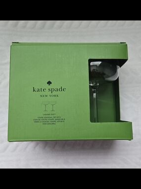 Kate Spade New York Larabee Dot Coupe Cocktail Glass, Set of 2, 12oz